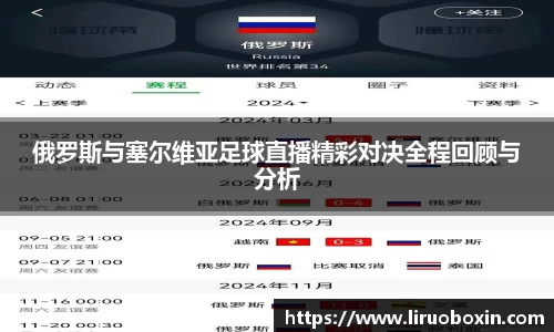 俄罗斯与塞尔维亚足球直播精彩对决全程回顾与分析